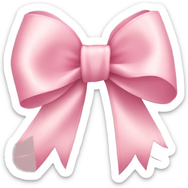 light pink ribbon bow sticker