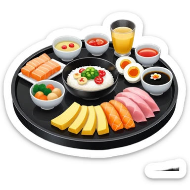 japanese breakfast platter sticker