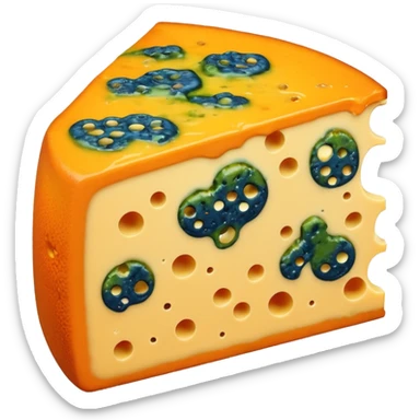 moldy orange cheese  sticker