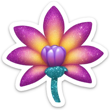 Sparkle flower sticker
