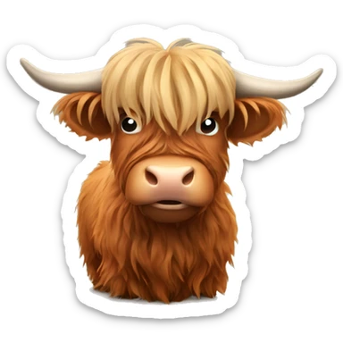 Highland cow sticker