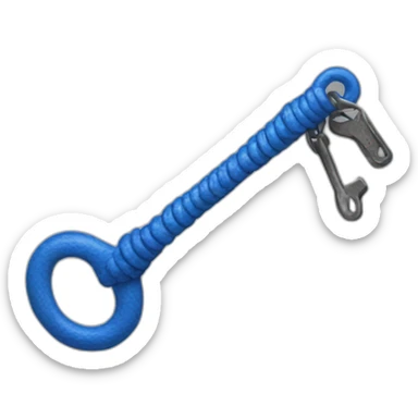 Blauer haken sticker