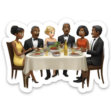 Dinner party sticker