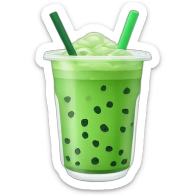 Green Boba Tea sticker