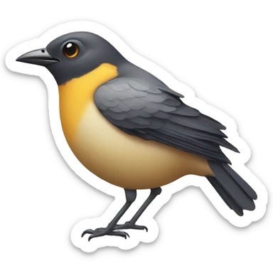 bird with letter in beak sticker
