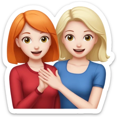 femme qui donne une fessee à une autre femme sticker