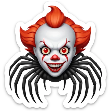 Pennywise sous sa forme originelle avec des pattes d'araignée sticker