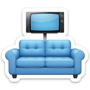 Couch and TV sticker