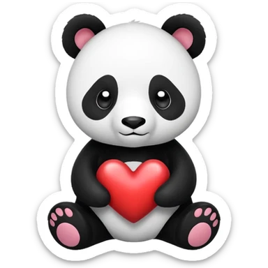 панда-сердечко sticker