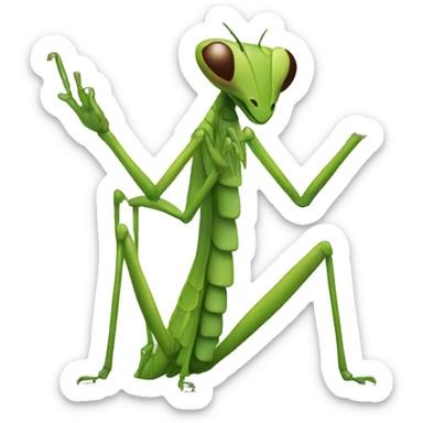 Praying mantis dancing sticker