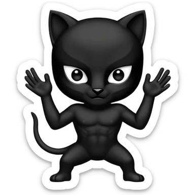 Pantera negra cuerpo pequeña tipo whatsapp silueta sticker