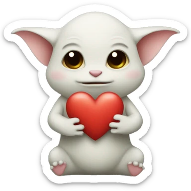 grogu holding a heart sticker