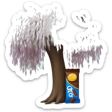 Willow tree with a chocolate bar  sticker