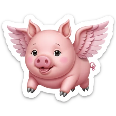 Flying pig  sticker
