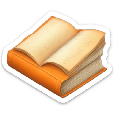Orange book 45 degree tilted sticker