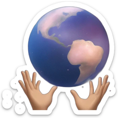universe with hands sticker