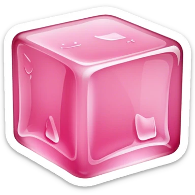 Pink ice cube  sticker