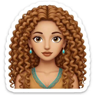 92i make up with long cruly hair morrocan sticker