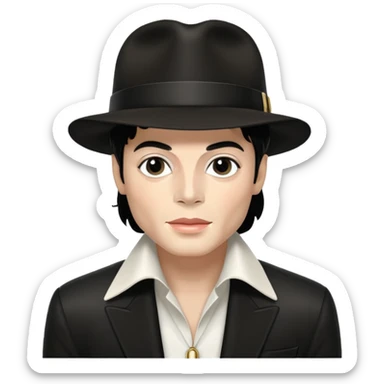 Michael jackson blanc sticker