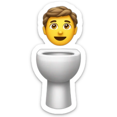 Toilettes toilettes avec une tête sticker