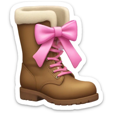 Ugh boots with pink bow sticker