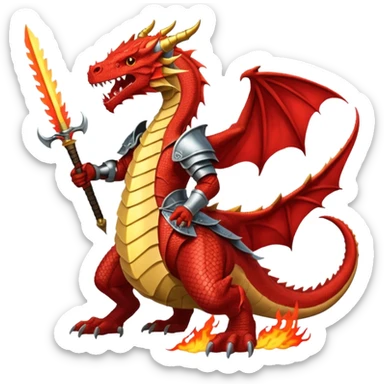 Slaying a dragon sticker