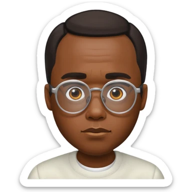 diddy with glasses but white sticker