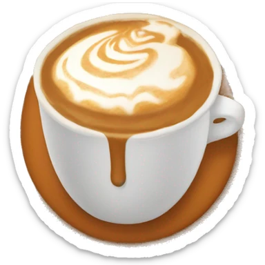 pumpkin spice latte from starbucks from top view sticker