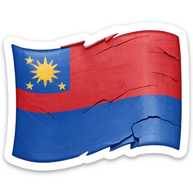 Philippine flag in war sticker