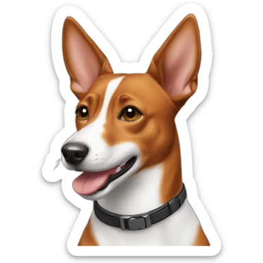 happy basenji sticker