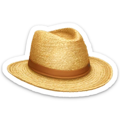 Straw hat sticker