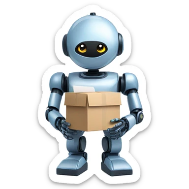 A robot maintaining a constellation of packages sticker