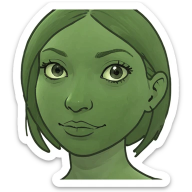 a girl sticking her tongue out with arrows of motion going side to sude sticker