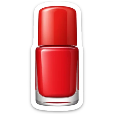 red nail polish bottle sticker