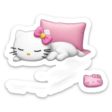Hello kitty sleeps sticker
