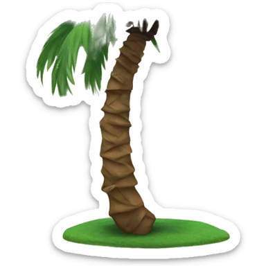 A Date Palm tree (🌴 ) wearing a graduation hat (🎓) on top of it sticker
