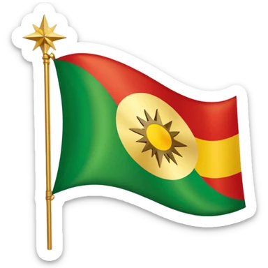Kurdish flag with this modèle of flag 🇬🇭 sticker