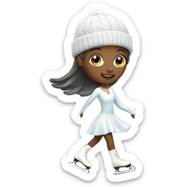 ice skating girl sticker