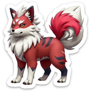 Zigzagoon-Arcanine-Zorua-Zangoose-Hybrid (Full body) sticker