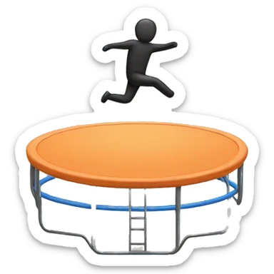 Trampoline with human legs sticker
