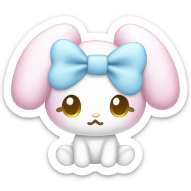 My melody pastel with a pastel blue bow sticker