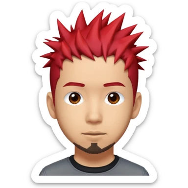 Mike Shinoda red spike hair sticker