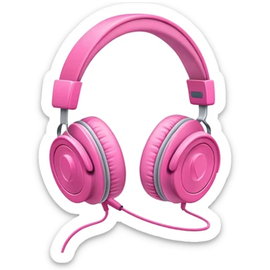 Audífonos rosas  sticker