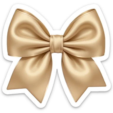Beige bow sticker
