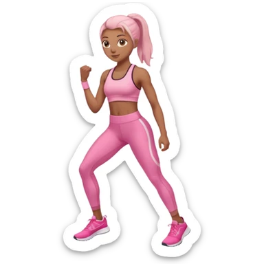 workout pink sticker