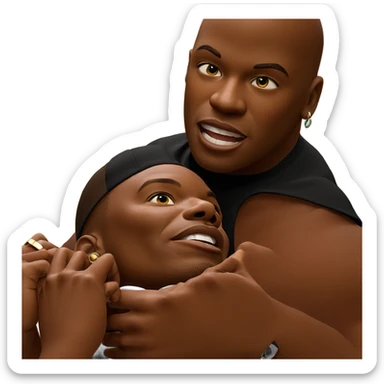 boys wearing stylish earrings sticker