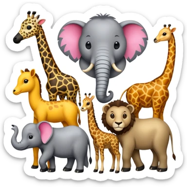 Zoo animals sticker