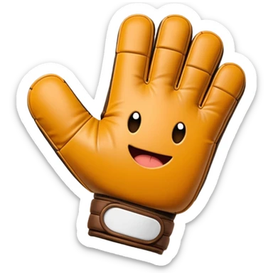 guantes de portero de futbol aplaudiendo, divertido sticker