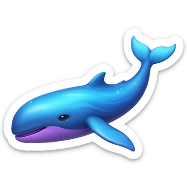 Create a single emoji of a Nebula Whale in full body, shown at a slight side angle in a natural, characteristic pose sticker