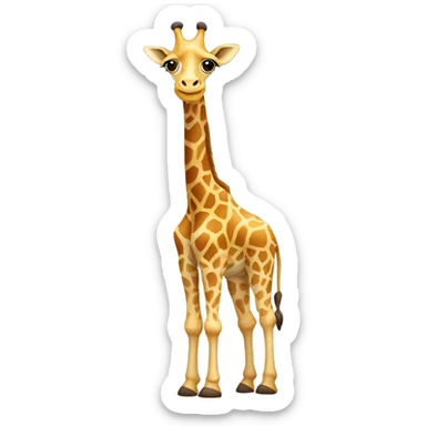 Full body image giraffe sticker